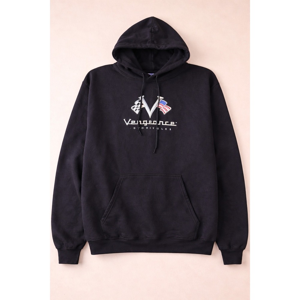 Vengeance Choppers Hoodie Mens 2XL Black Pullover‎ Motorcycle Graphic Biker...